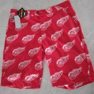 LoudMouth Men's Detroit Red Wings Shorts Sz. 34 NWT